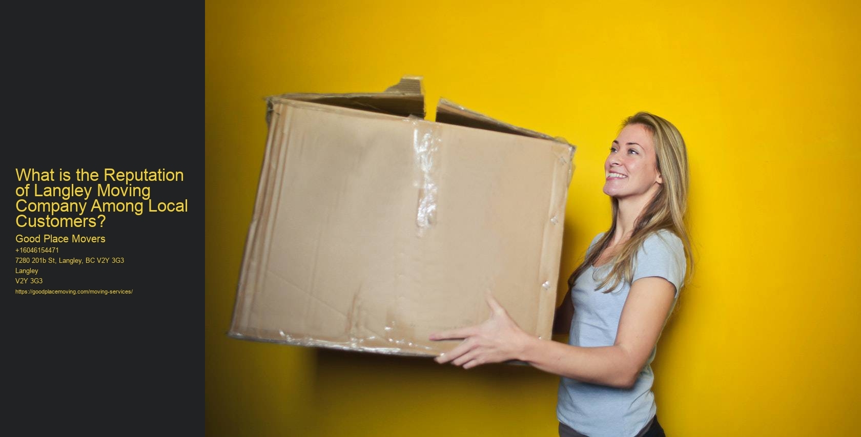 What is the Reputation of Langley Moving Company Among Local Customers?