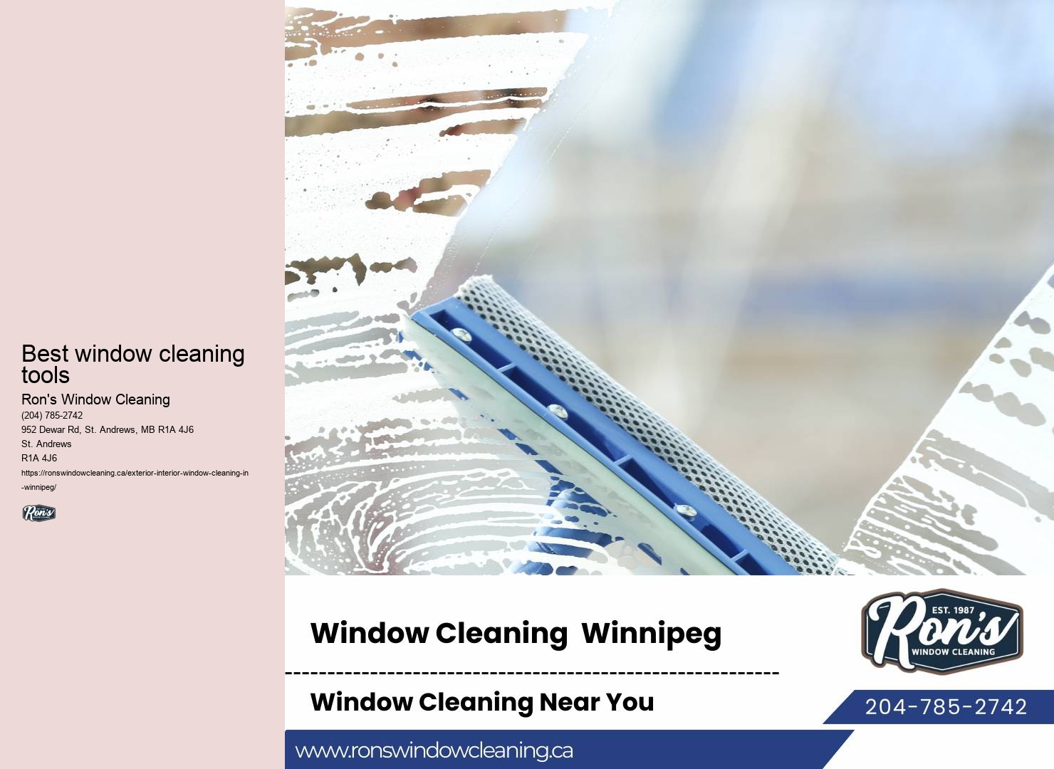 Local window cleaners Winnipeg