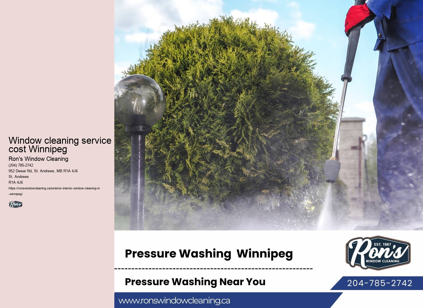 Window cleaning professionals Winnipeg