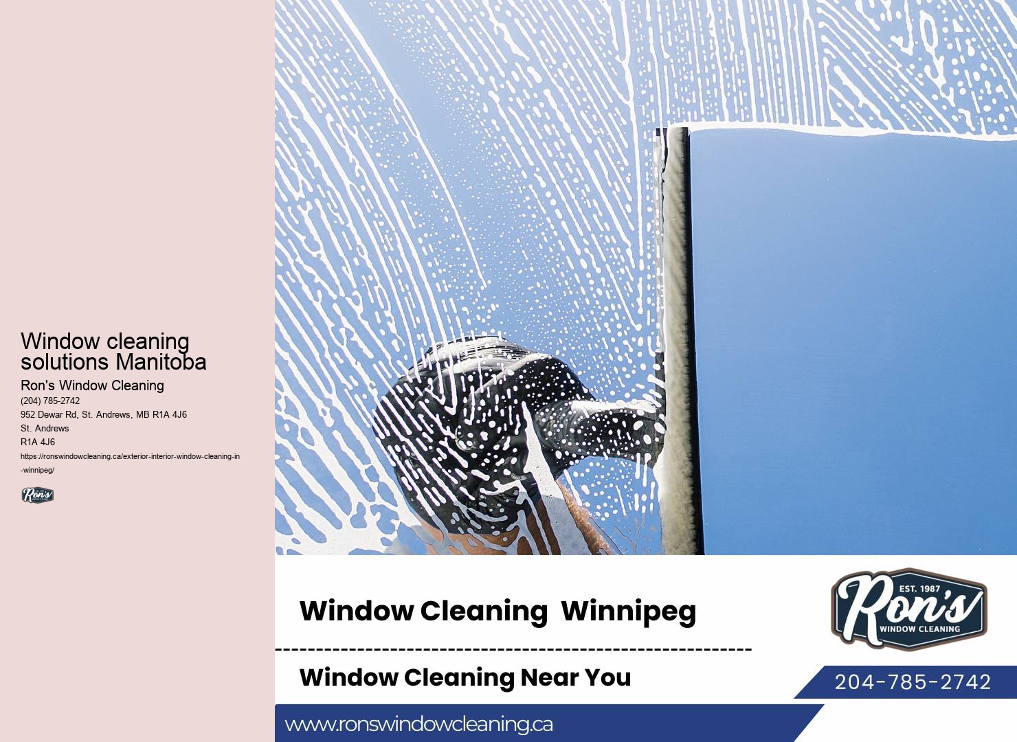 Window cleaning solutions Manitoba