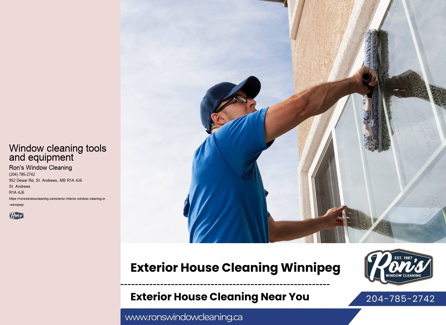Safe window cleaning Winnipeg
