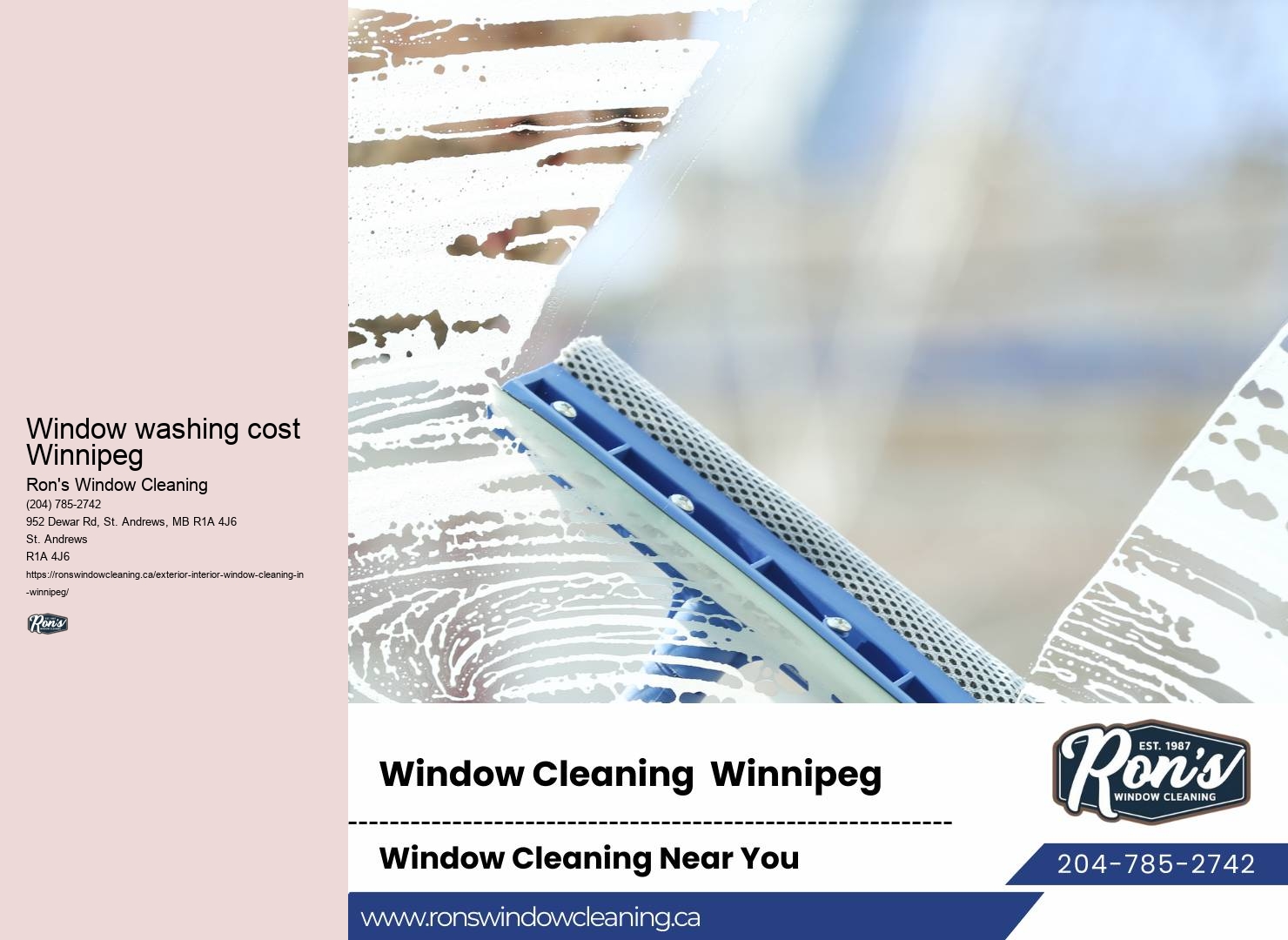 Commercial window cleaning prices Winnipeg