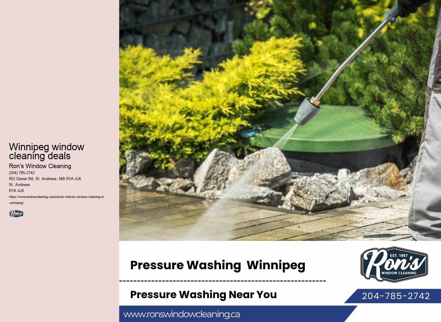 Efficient window cleaning Winnipeg