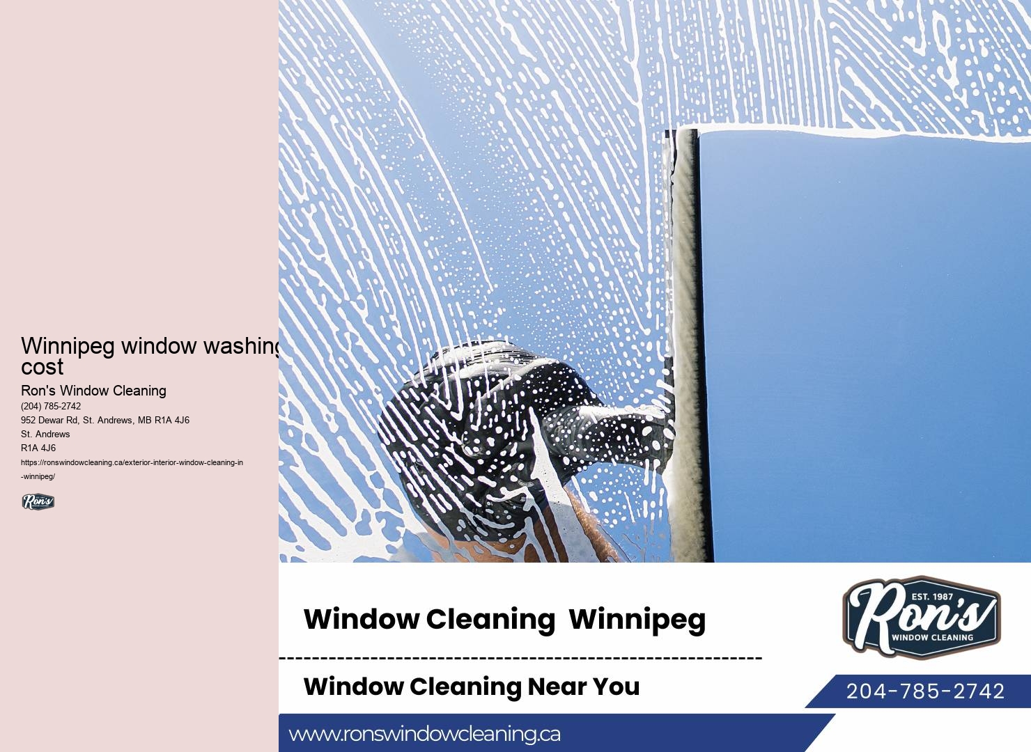 Winnipeg window washing cost