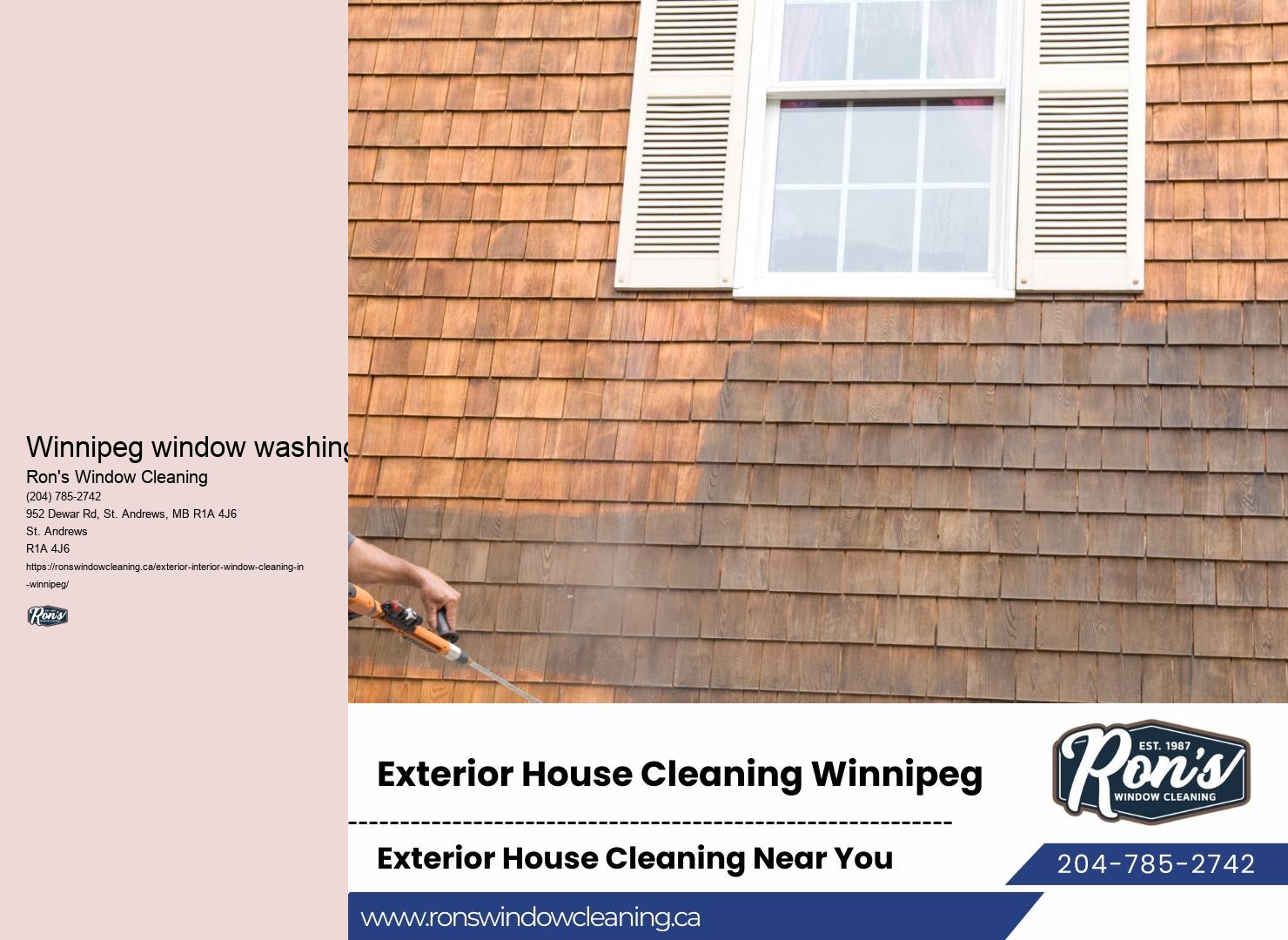 Best window washing services Winnipeg