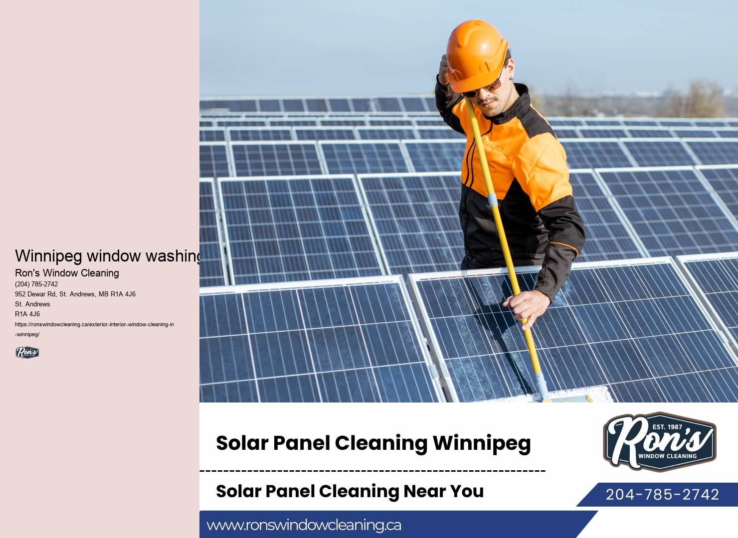 Window cleaning experts in Winnipeg