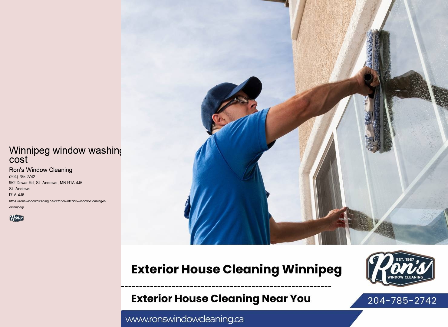 Window cleaning service in Winnipeg